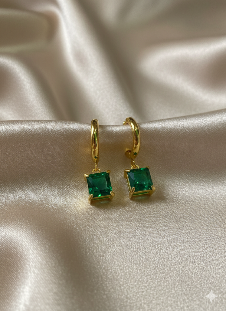 Emerald Hoops