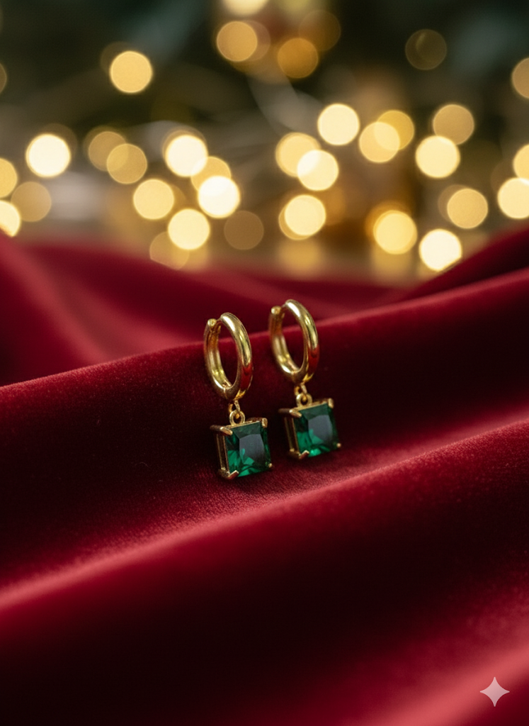 Emerald Hoops
