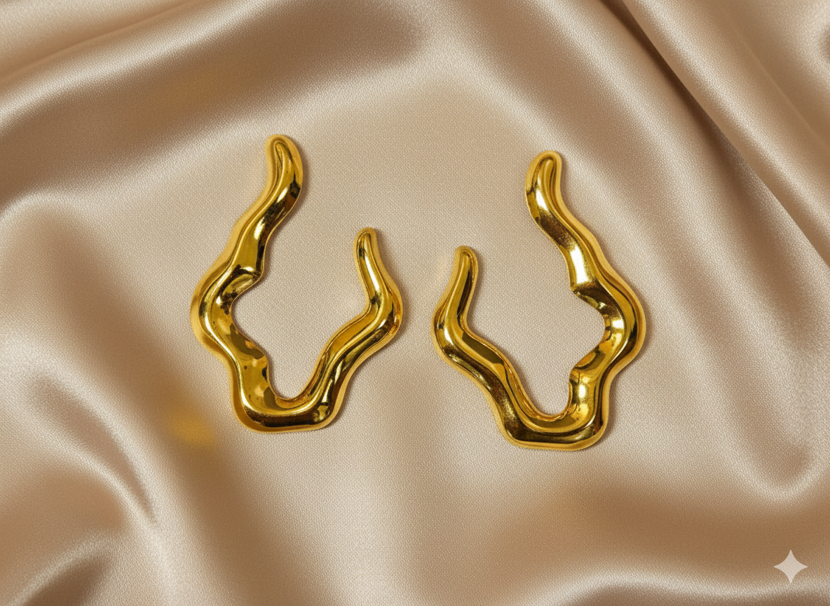 Golden Flame Earrings