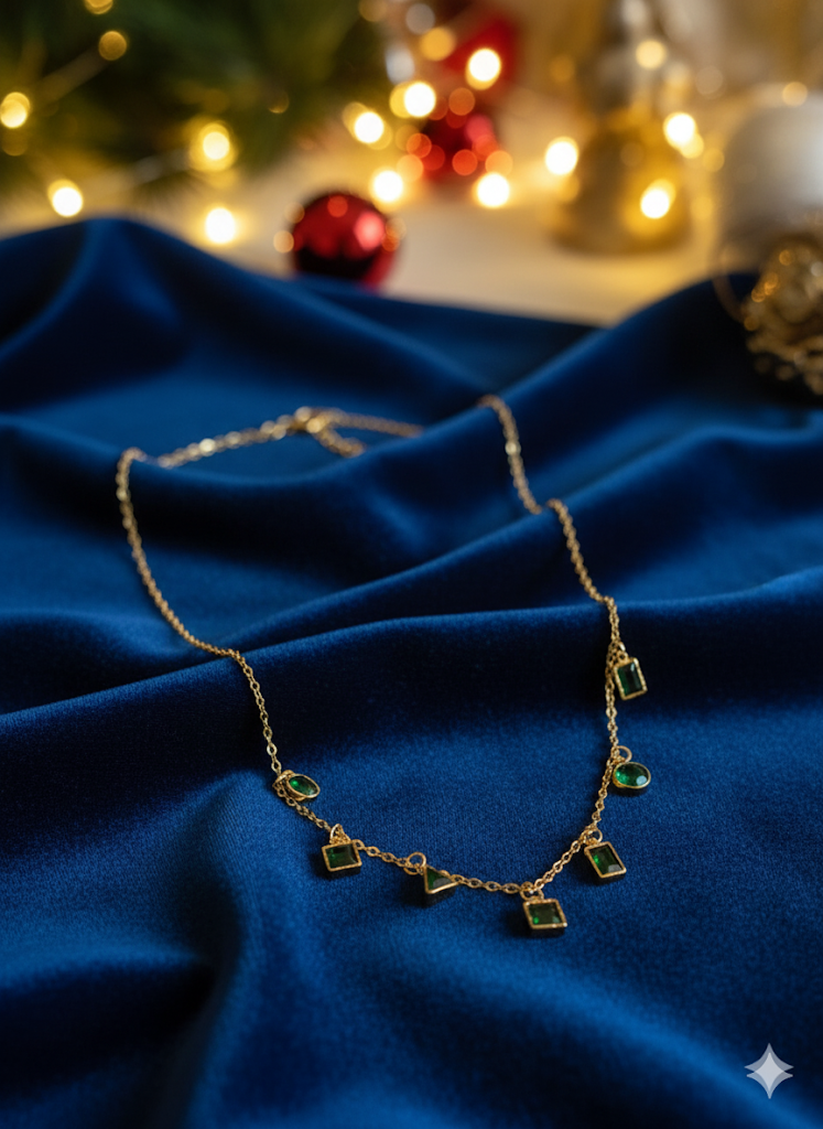 Geo Emerald Necklace