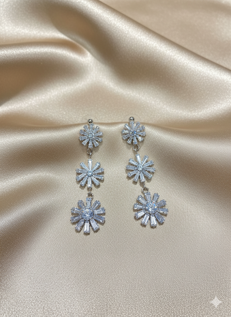 Glacial Flower Drop Earrings