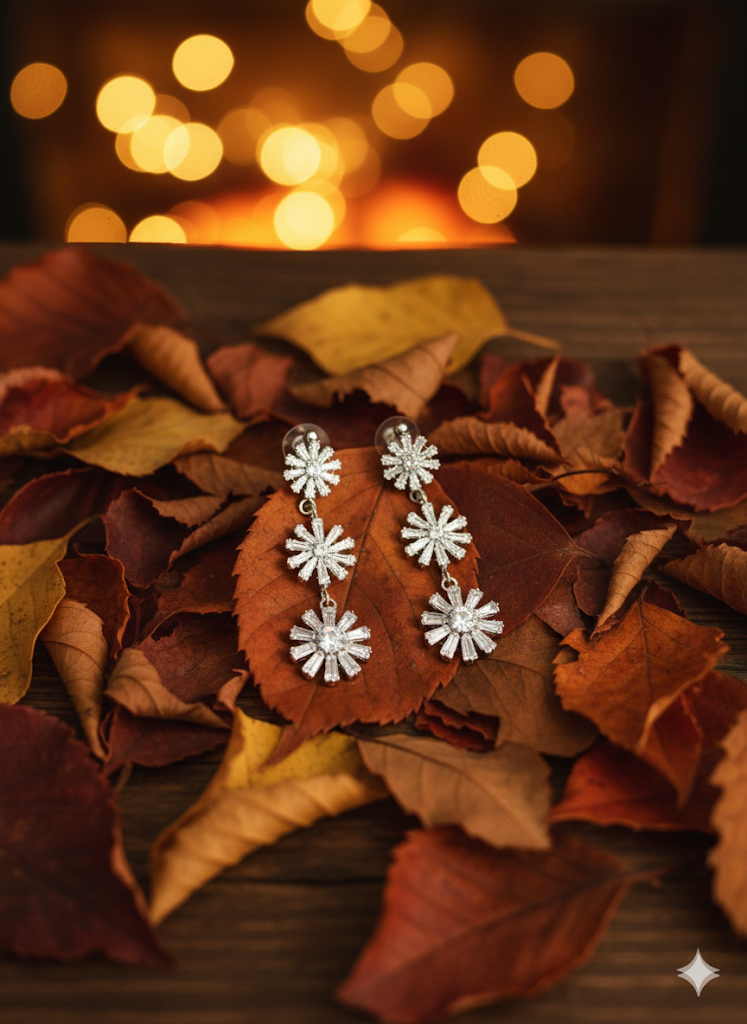 Glacial Flower Drop Earrings