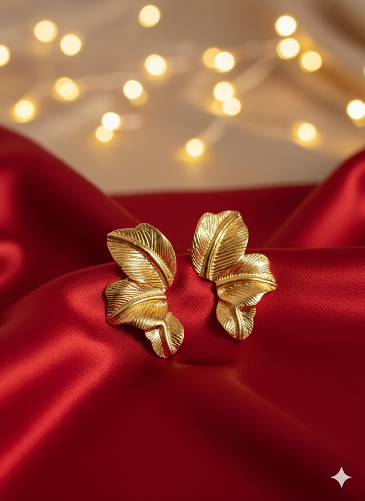 Golden Palma Studs