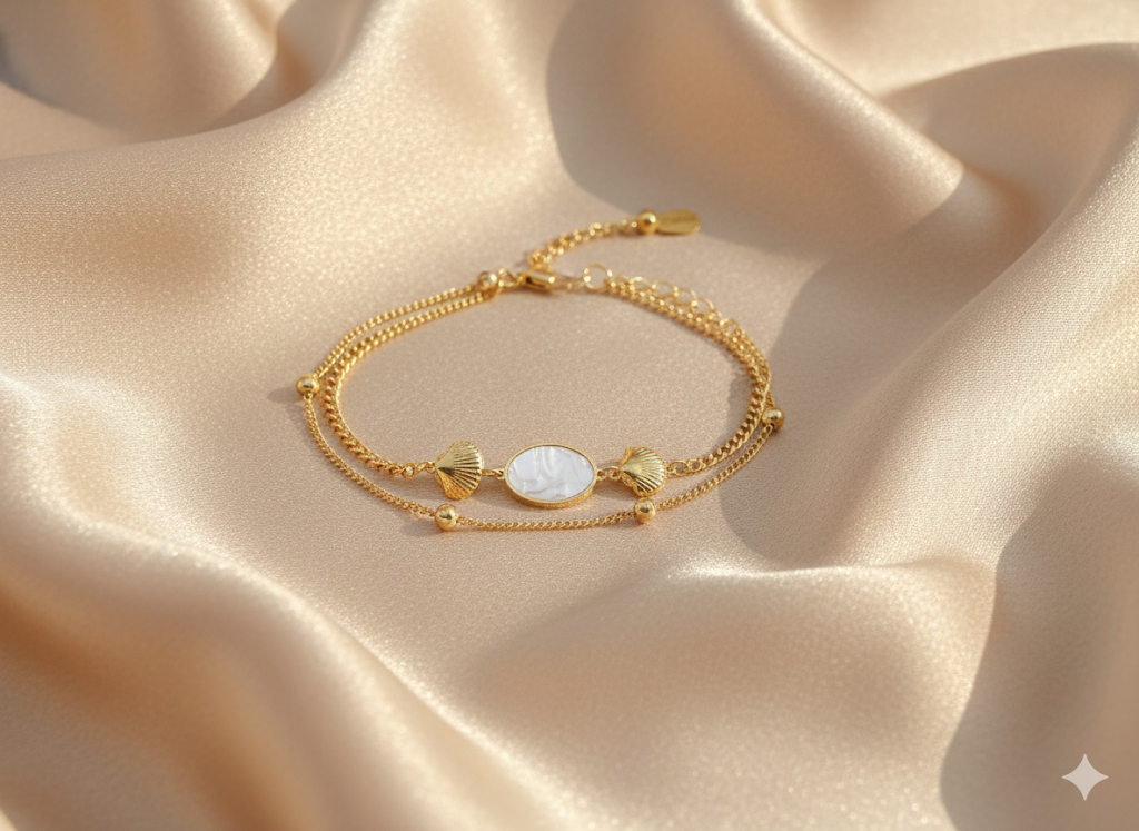 Mother of Pearl & Scallop Bracelet