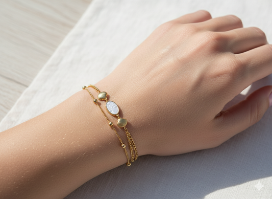 Mother of Pearl & Scallop Bracelet