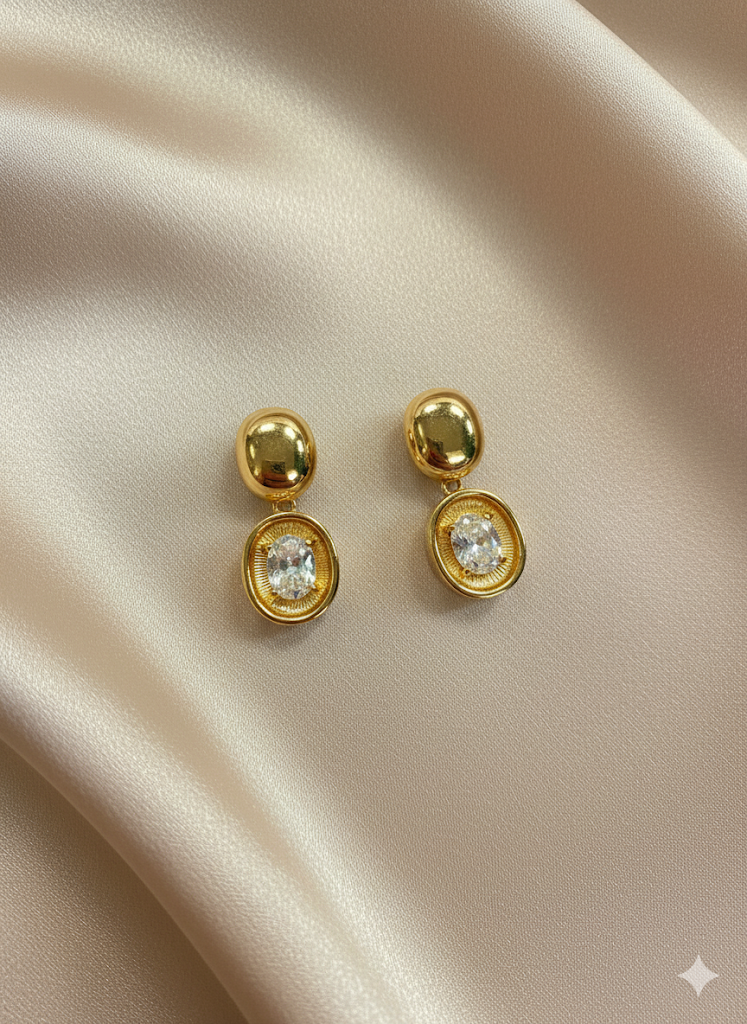 Solitaire Drop Earrings