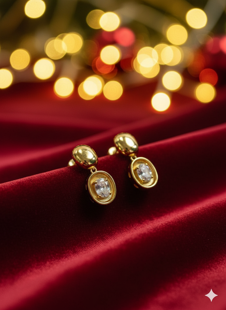 Solitaire Drop Earrings