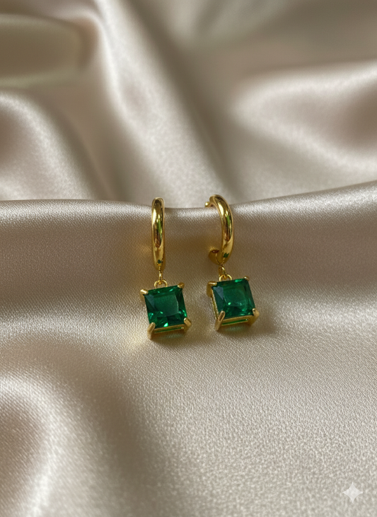 Emerald Hoops