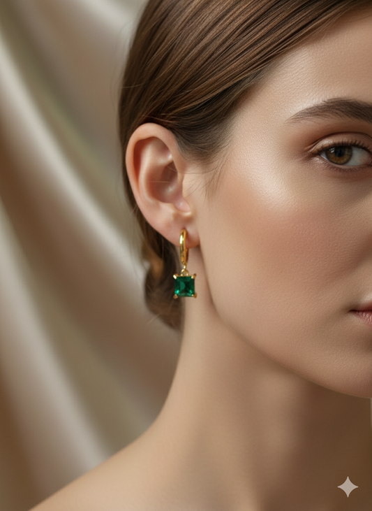 Emerald Hoops
