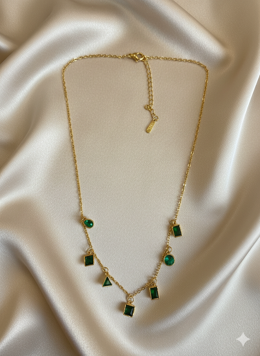 Geo Emerald Necklace