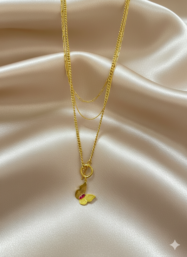 Layered Butterfly Neckpiece