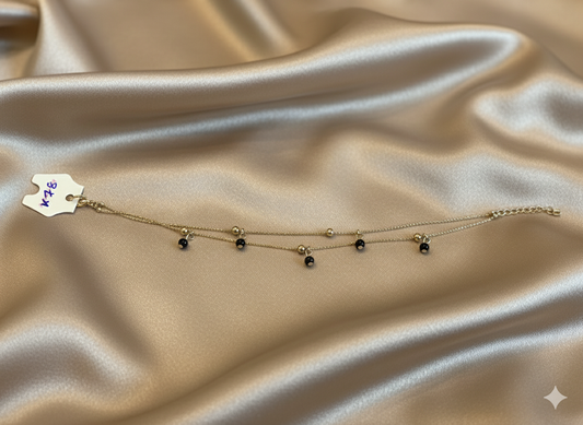 Midnight Droplet Anklet