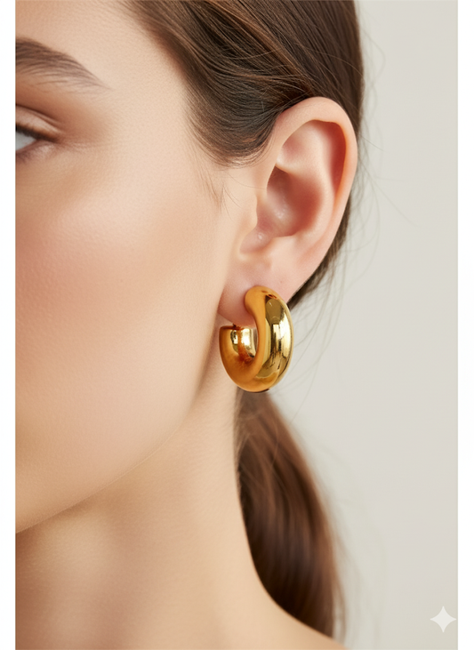 Sleek Gold Hoops