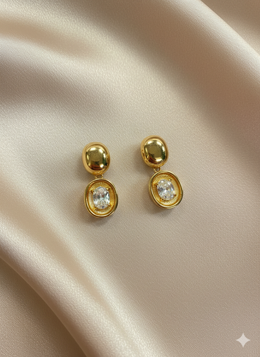 Solitaire Drop Earrings